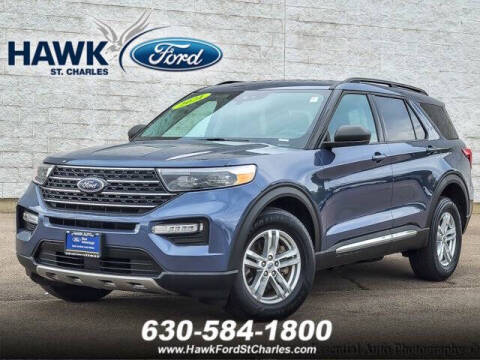 2021 Ford Explorer for sale at Hawk Ford of St. Charles in Saint Charles IL