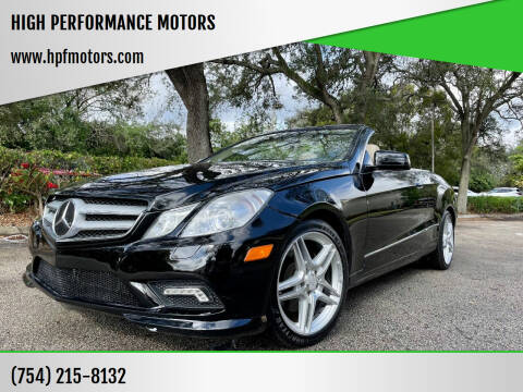 2013 Mercedes-Benz E-Class for sale at HIGH PERFORMANCE MOTORS in Hollywood FL