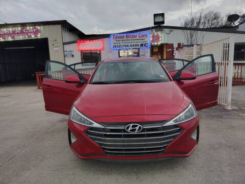 2020 Hyundai Elantra for sale at TEXAS MOTOR CARS in Houston TX