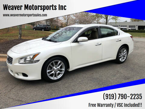 2010 Nissan Maxima for sale at Weaver Motorsports Inc in Cary NC