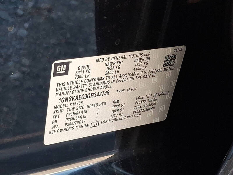 2016 Chevrolet Tahoe LS