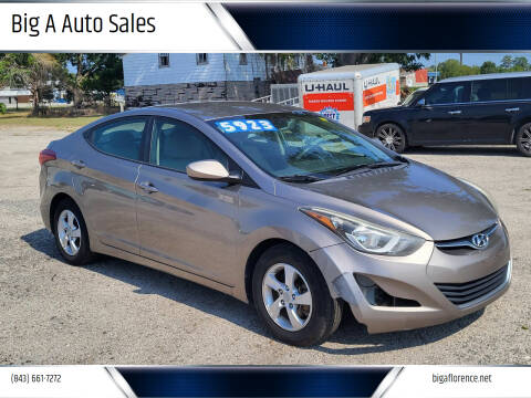2015 Hyundai Elantra for sale at Big A Auto Sales Lot 2 in Florence SC