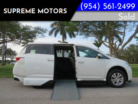 2016 Honda Odyssey for sale at Supreme Motors in Boca Raton FL