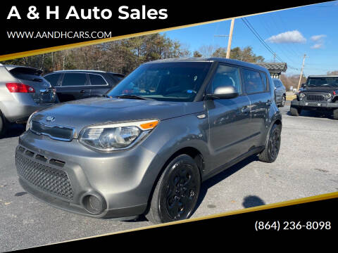 2014 Kia Soul for sale at A & H Auto Sales in Greenville SC