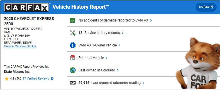 2020 Chevrolet Express 2500