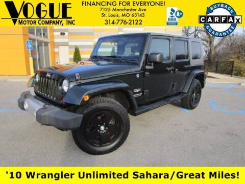 2010 Jeep Wrangler Unlimited for sale at Vogue Motor Company Inc in Saint Louis MO