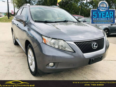 2012 Lexus RX 350 for sale at LUXURY UNLIMITED AUTO SALES in San Antonio TX