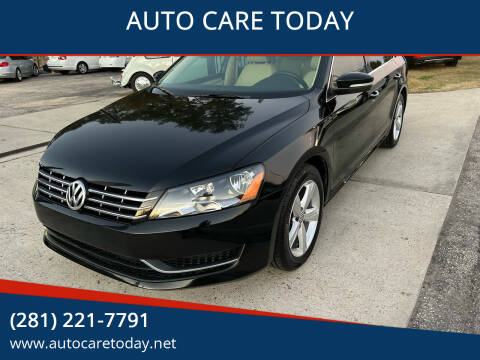 2013 Volkswagen Passat for sale at AUTO CARE TODAY in Spring TX