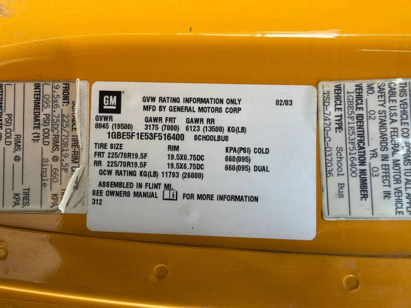 2003 Chevrolet Kodiak C5500