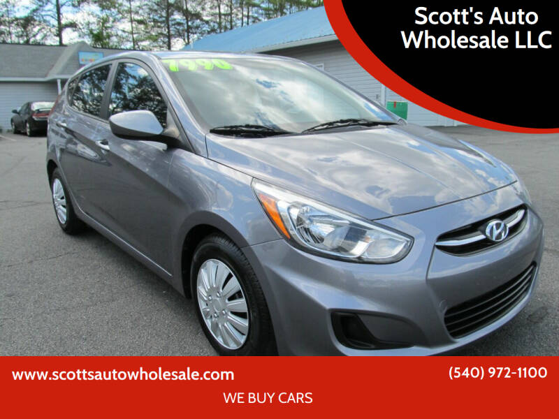 2016 Hyundai Accent for sale at Scott's Auto Wholesale LLC in Locust Grove VA
