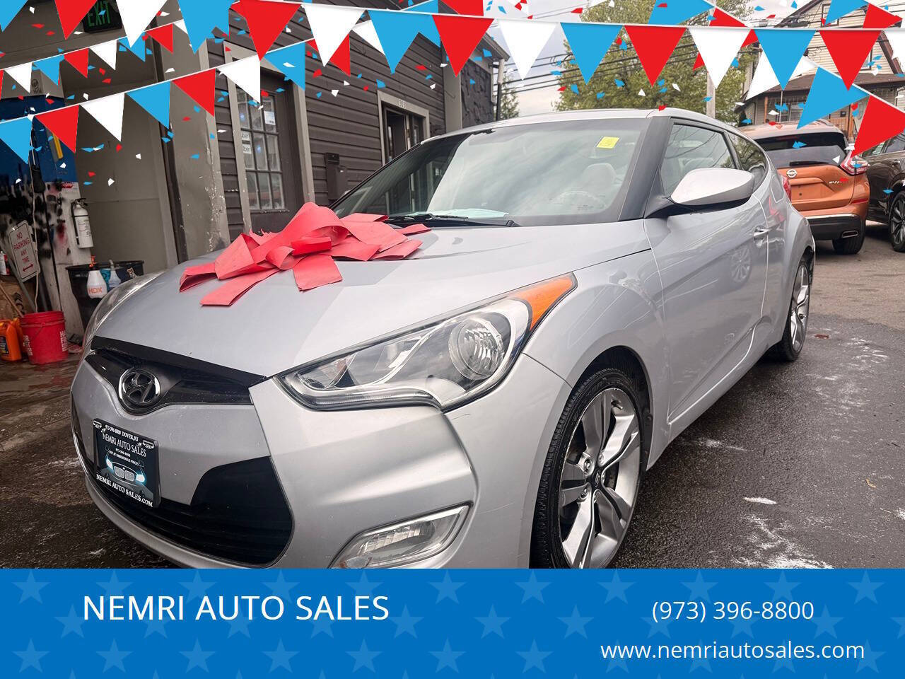 Gray 2012 Hyundai VELOSTER Base 3dr Coupe DCT 1