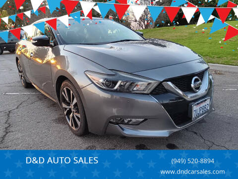 2017 Nissan Maxima for sale at D&D AUTO SALES in Whittier CA