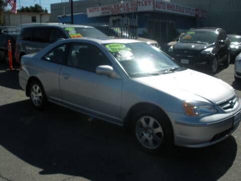 2003 Honda Civic for sale at AUTO WHOLESALE OUTLET in North Hollywood CA