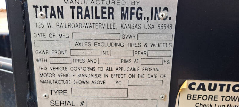 2005 Titan Trailer Dump