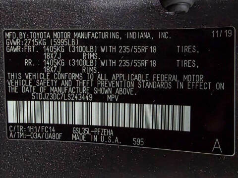 2020 Toyota Sienna LE 7-Passenger