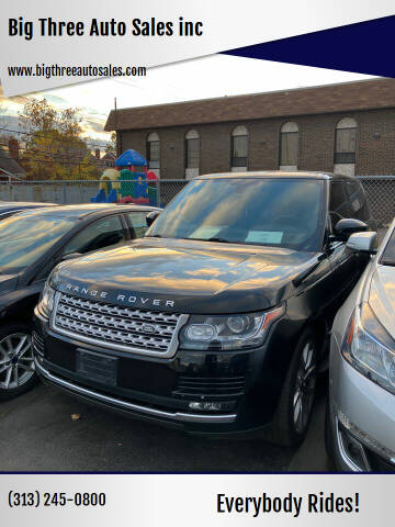 2015 Land Rover Range Rover for sale at Big Three Auto Sales inc in Detroit MI