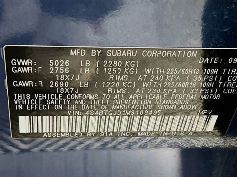 2021 Subaru Outback Onyx Edition XT