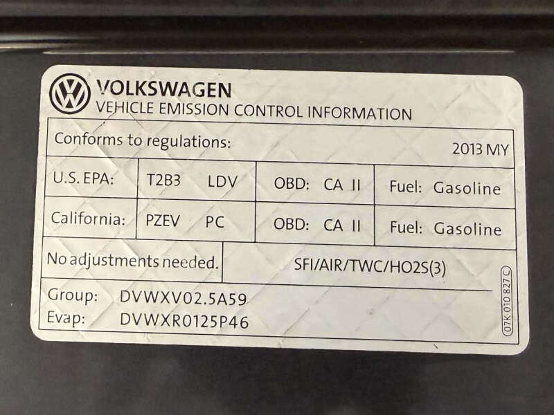 2013 Volkswagen Passat S PZEV