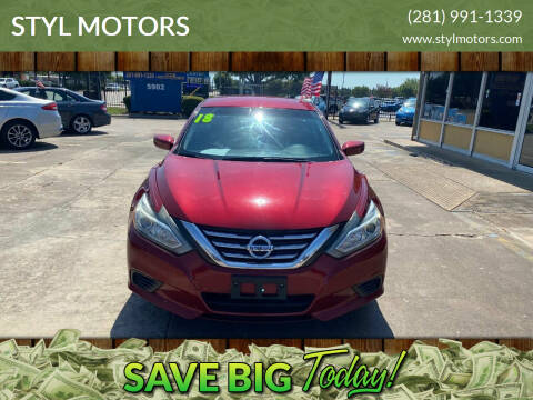 2018 Nissan Altima for sale at STYL MOTORS in Pasadena TX