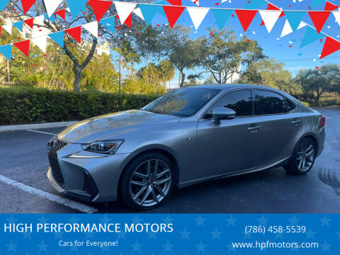 2017 Lexus IS 200t for sale at HIGH PERFORMANCE MOTORS in Hollywood FL