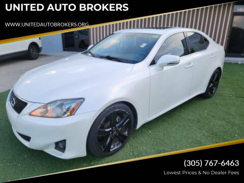 2012 Lexus IS 250 for sale at UNITED AUTO BROKERS in Hollywood FL