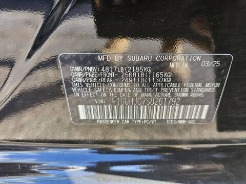 2025 Subaru Impreza RS