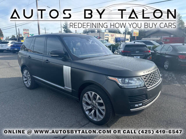 2016 Land Rover Range Rover for sale at Autos by Talon in Seattle, WA