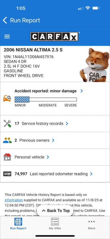 2006 Nissan Altima 2.5 S