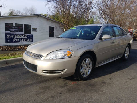 2012 Chevrolet Impala for sale at TR MOTORS in Gastonia NC