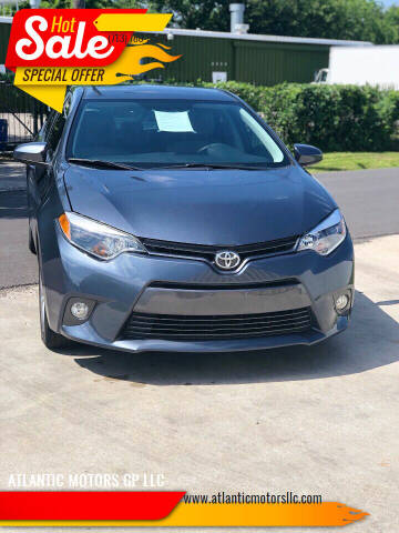2015 Toyota Corolla for sale at ATLANTIC MOTORS GP LLC in Houston TX