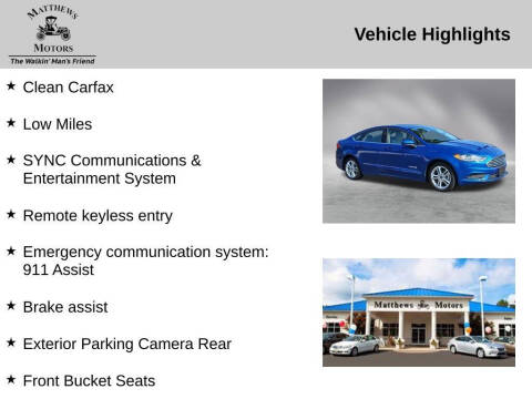 2018 Ford Fusion Hybrid S