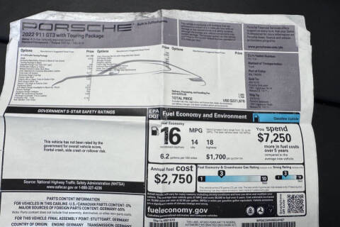 2022 Porsche 911 GT3 Touring