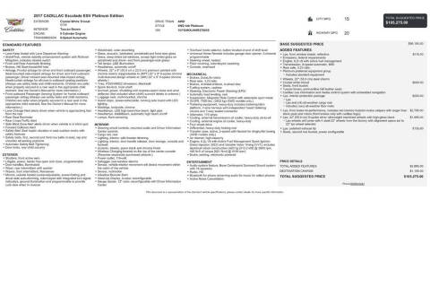 2017 Cadillac Escalade ESV Platinum