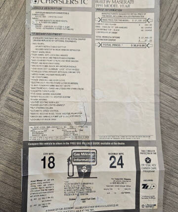 1991 Chrysler TC