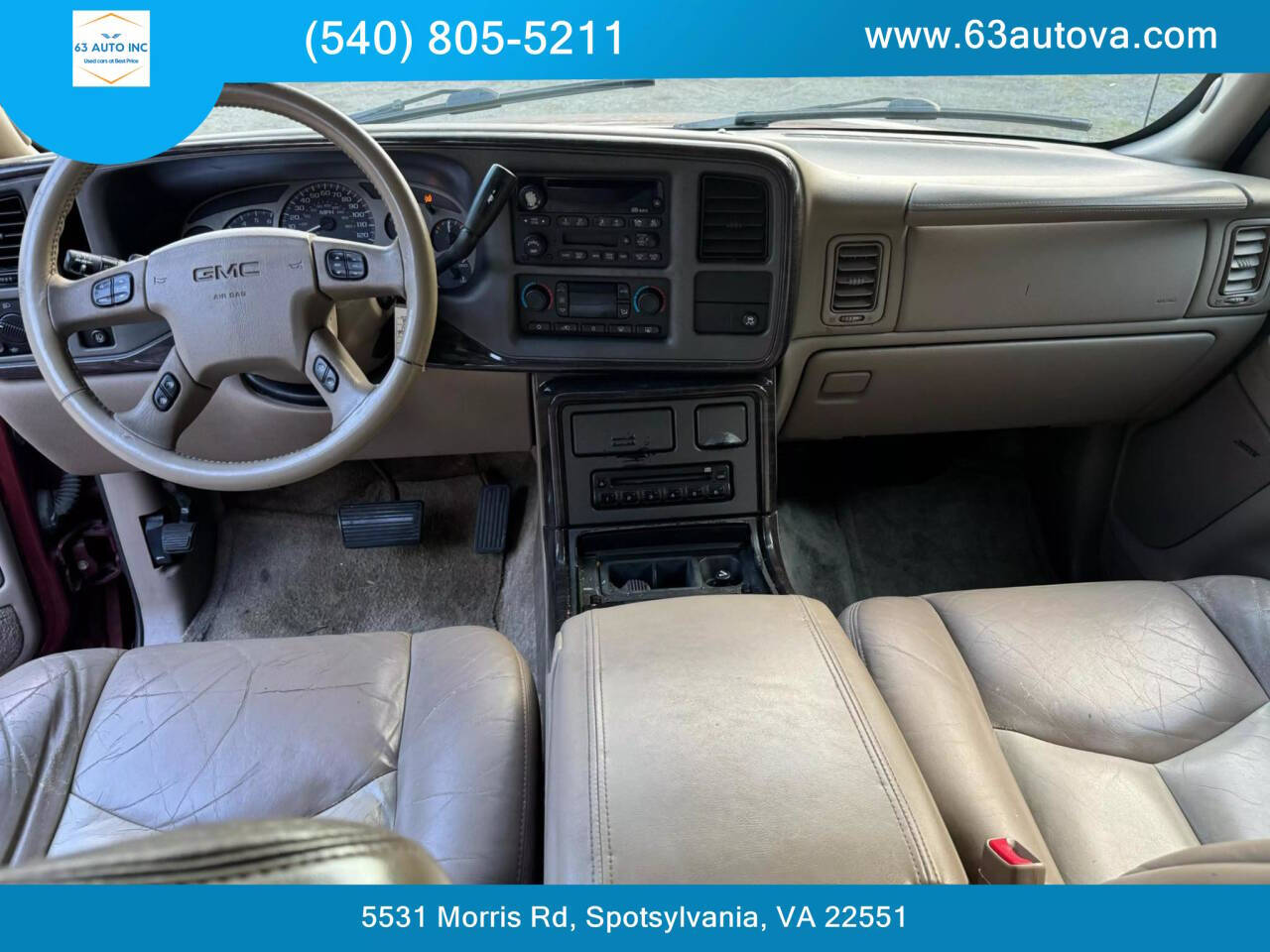 2003 GMC Yukon for sale at 63 Auto Inc in Spotsylvania, VA