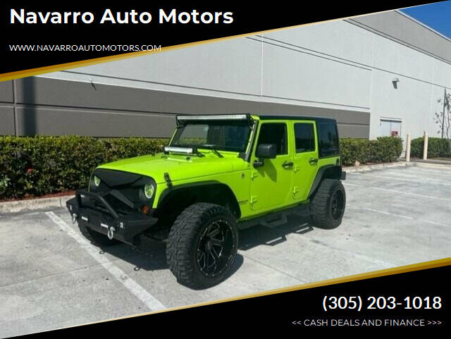 2013 Jeep Wrangler Unlimited for sale at Navarro Auto Motors in Hialeah FL