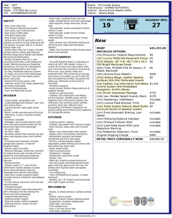 2017 Cadillac XT5 Luxury