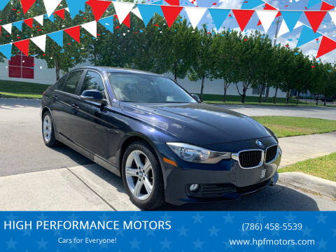 2015 BMW 3 Series for sale at HIGH PERFORMANCE MOTORS in Hollywood FL