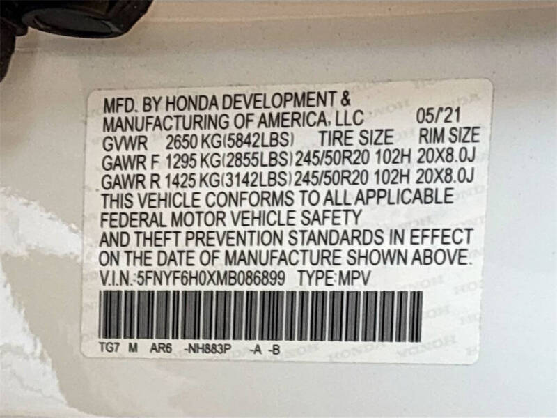 2021 Honda Pilot Elite