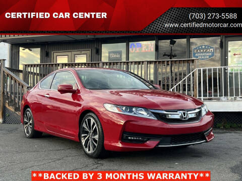 2016 Honda Accord for sale at CERTIFIED CAR CENTER in Fairfax VA