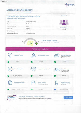 2010 Mazda MAZDA3 s Grand Touring