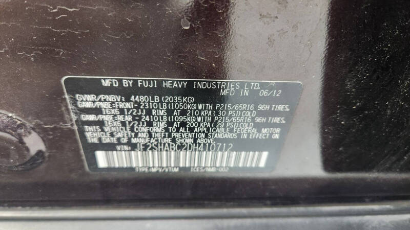 2013 Subaru Forester 2.5X