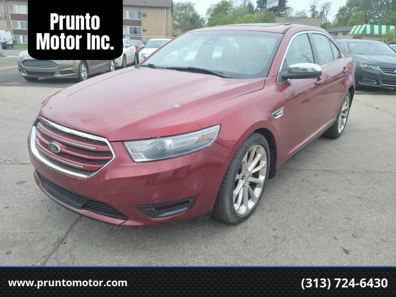 2013 Ford Taurus for sale at Prunto Motor Inc. in Dearborn MI