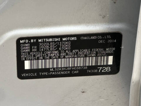 2015 Mitsubishi Mirage