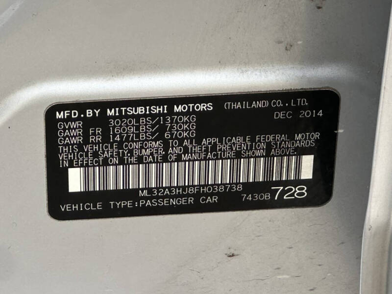 2015 Mitsubishi Mirage