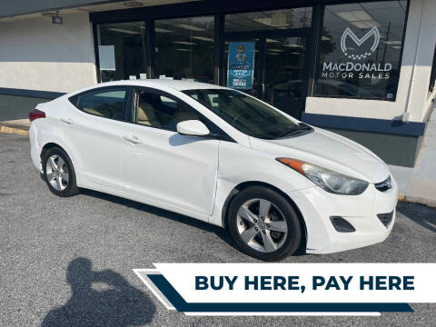 2013 Hyundai Elantra for sale at MacDonald Motor Sales in High Point NC