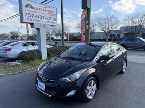 2013 Hyundai Elantra for sale at AutoPro Virginia LLC in Virginia Beach VA