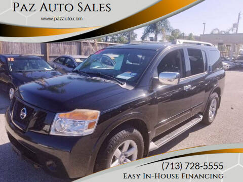 2010 Nissan Armada for sale at Paz Auto Sales in Houston TX