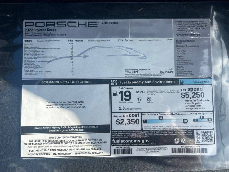 2022 Porsche Cayenne