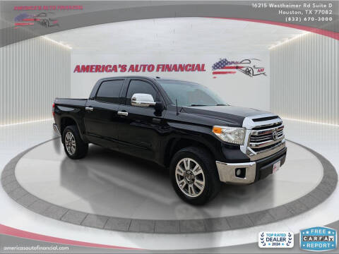 2015 Toyota Tundra for sale at America's Auto Financial in Houston TX